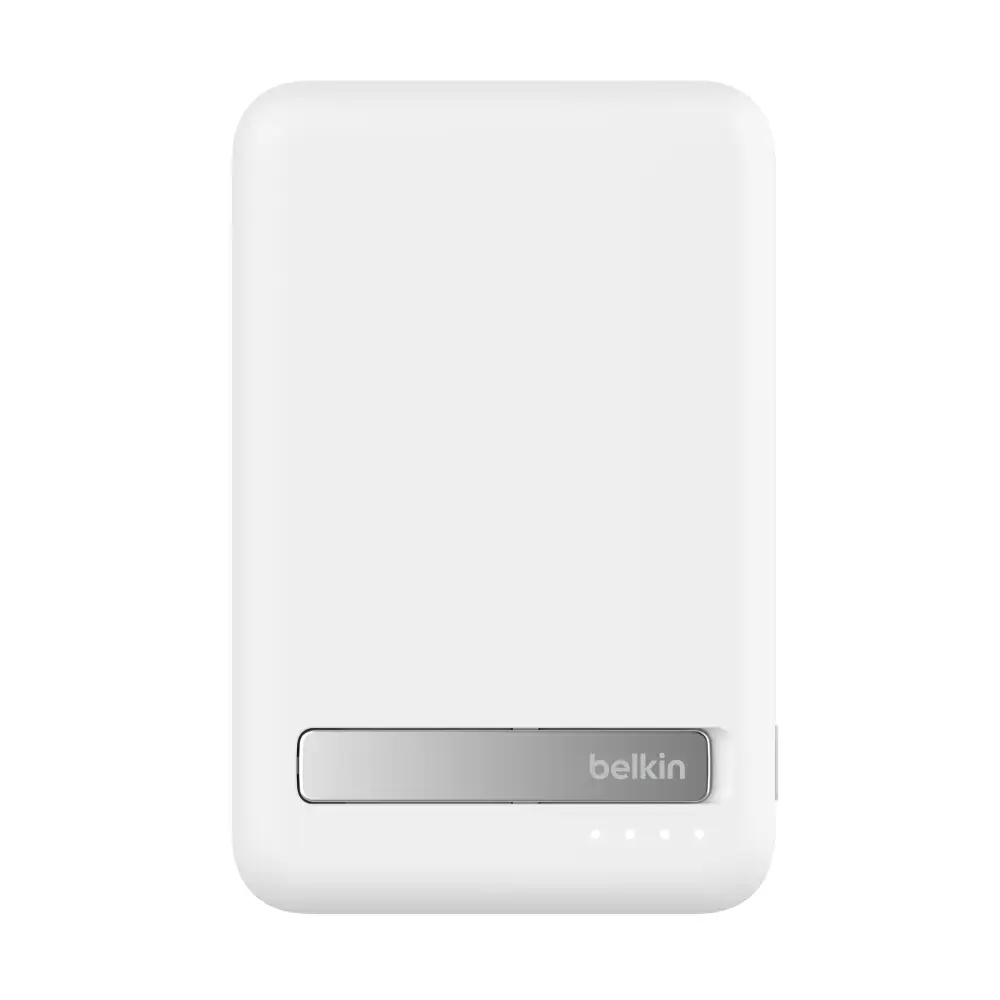 Batería magnética Belkin - 5,000 mAh Qi2 15W + Soporte - Blanca - Image 4